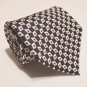 Polo Ralph Lauren Necktie Purple Geometric Repp Silk Neck Tie